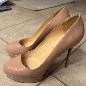 Nude Louboutin Platform Heels